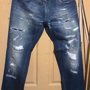 Dolce&gabbana Men's Distressed Denim Jeans Size 52